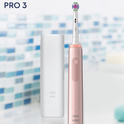 Oral-B Pro 3 3900 Electric Toothbrush Duo Pack - Black & Pink
