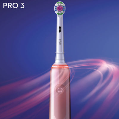 Oral-B Pro 3 3500 3D White Electric Toothbrush + Travel Case - Pink