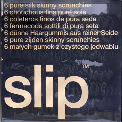 slip® Pure Silk Skinny Scrunchies - Black