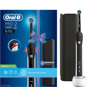 Oral-B Pro 2 2500 CrossAction Black Electric Toothbrush + Travel Case